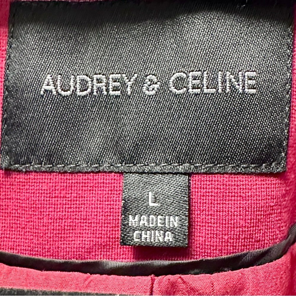 Audrey & Celine Women's Raspberry Blazer size Large - Picture 4 of 6